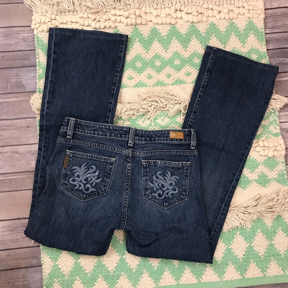 Paige Hollywood Hills Bootcut Jeans w/Cute Pockets